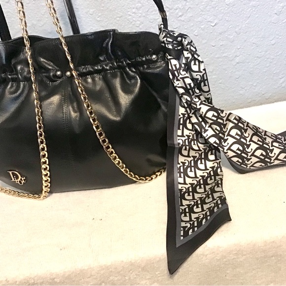 Christian Dior Leather Crossbody Bag/ Gold Chain - Picture 6 of 16